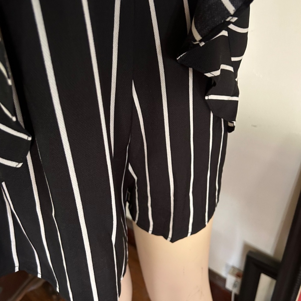 Die With Your Boots On - Davi & Dani Pinstripe Skort Romper - Picture 11 of 12